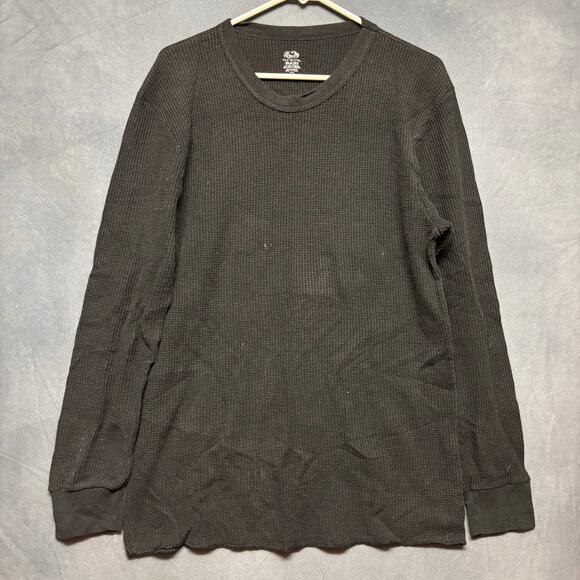Vintage Fruit of the Loom Waffle Knit Thermal Shirt Long Sleeve Grunge Thrashed - Picture 1 of 12